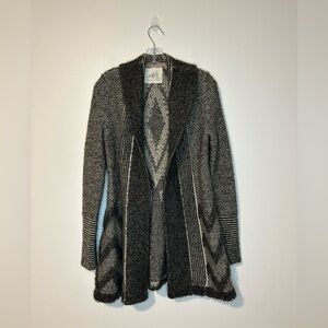 Angel Of The North Anthropologie Equinox Wool Knit Open Cardigan sz S Western